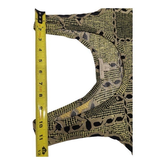 Burberry Brit Abstract Chain Chrome Yellow Tank SZ SMALL - Picture 4 of 11